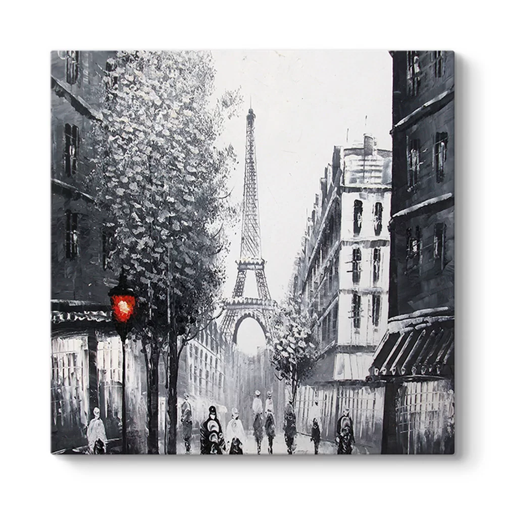 Siyah Beyaz Paris Kule Tablo - Model 3